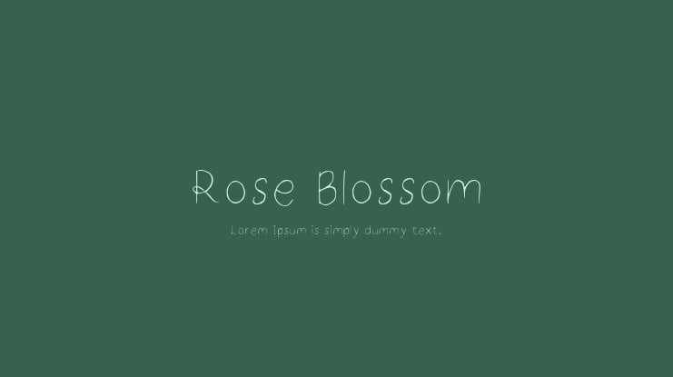 Rose Blossom Font