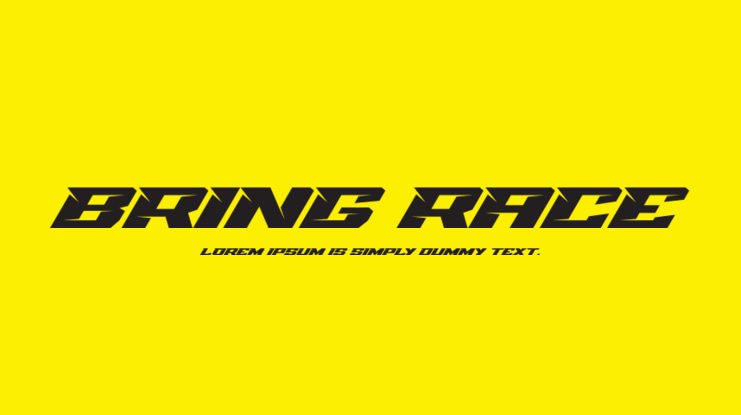 Bring Race Font