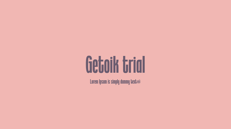Getoik trial Font