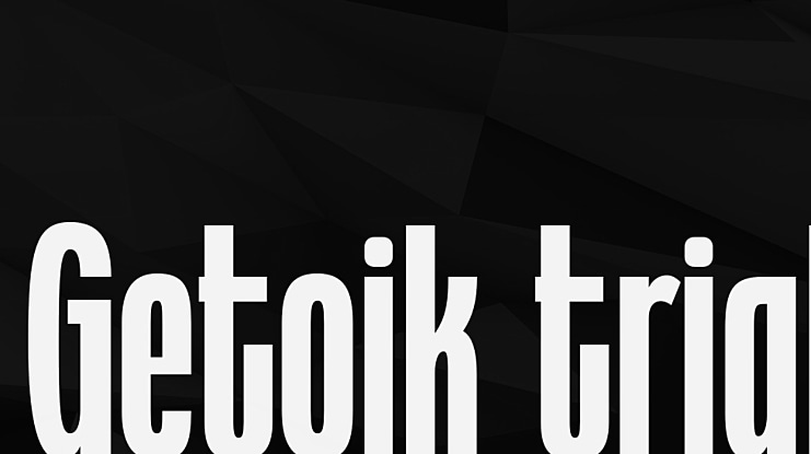 Getoik trial Font