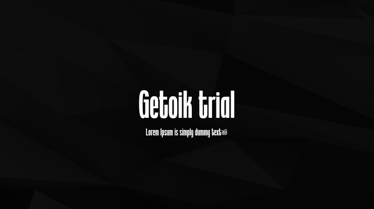 Getoik trial Font