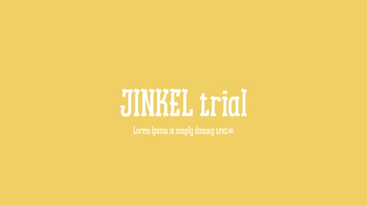 JINKEL trial Font