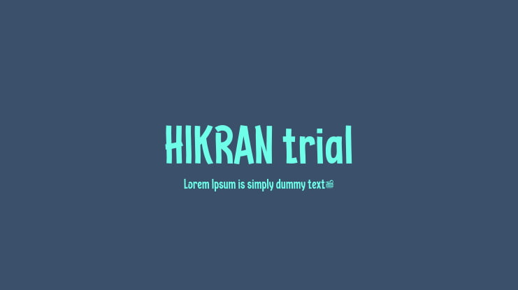 HIKRAN trial Font