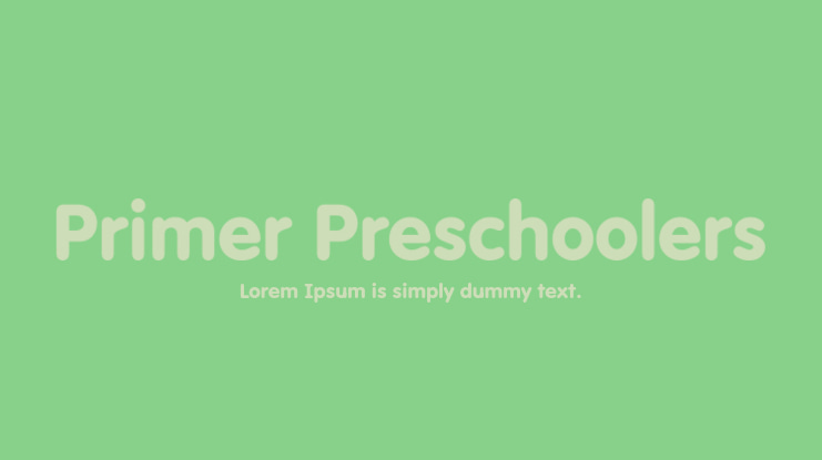 Primer Preschoolers Font