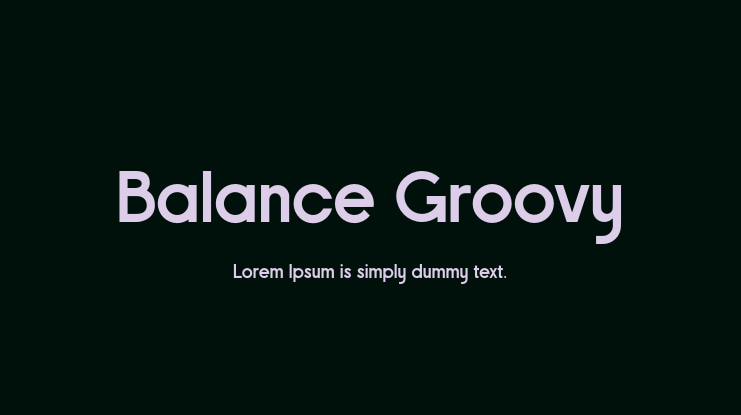 Balance Groovy Font Family