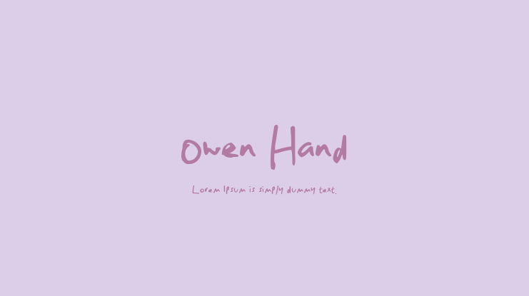 Owen Hand Font