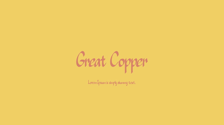 Great Copper Font