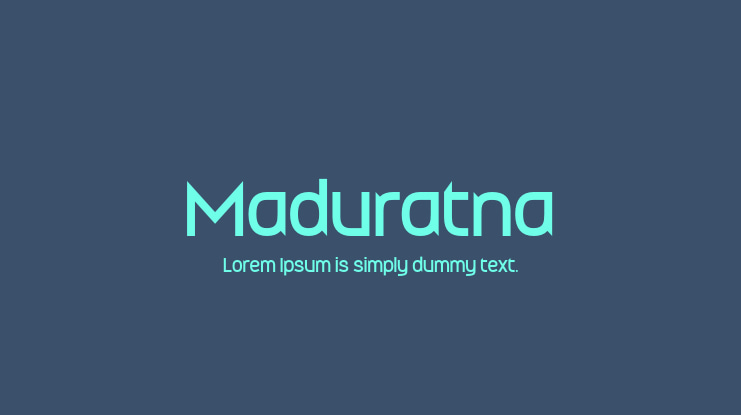 Maduratna Font Family