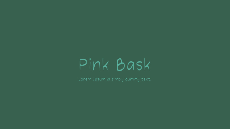 Pink Bask Font
