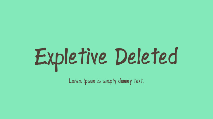 Expletive Deleted Font