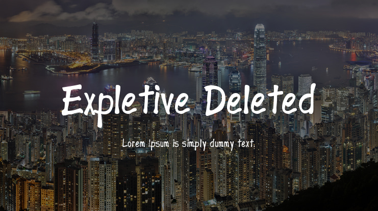Expletive Deleted Font