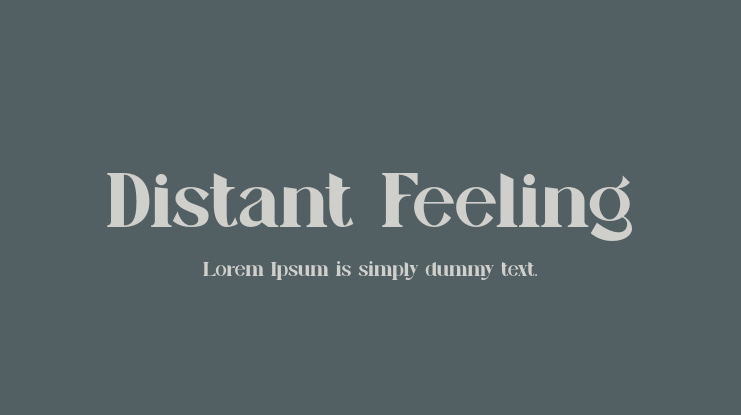Distant Feeling Font Family