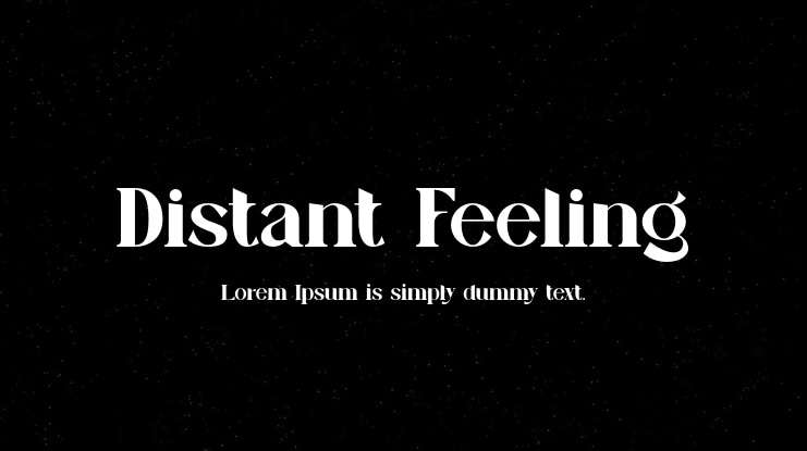 Distant Feeling Font Family