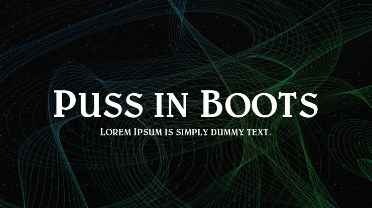 Puss in Boots Font