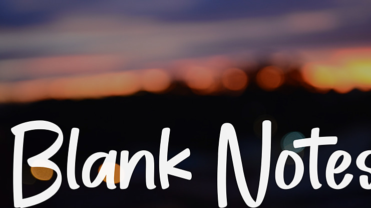 Blank Notes Font