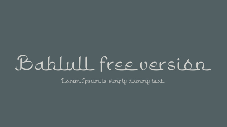Bahlull free version Font