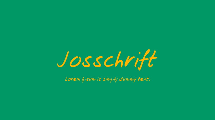 Josschrift Font
