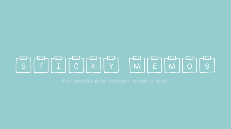 Sticky Memos Font Family