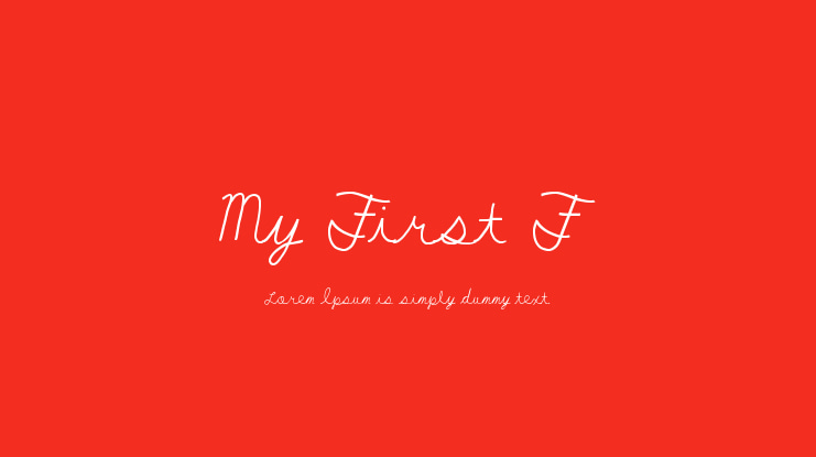 My First F Font