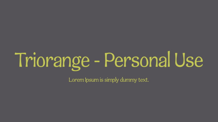 Triorange - Personal Use Font Family