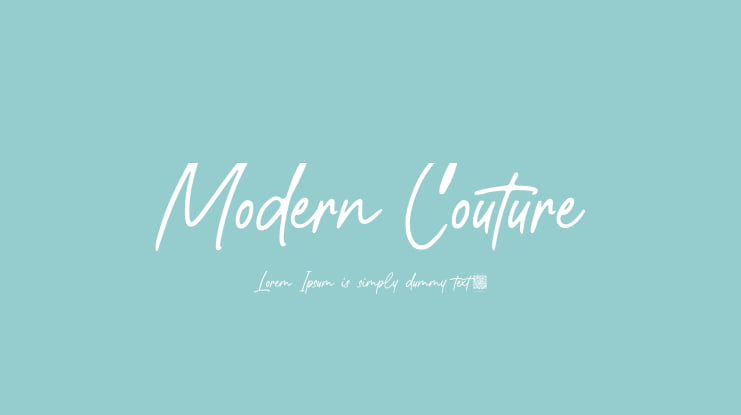 Modern Couture Font