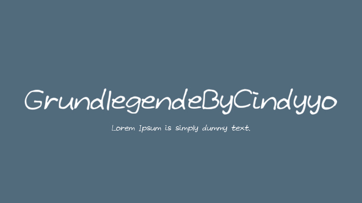 GrundlegendeByCindyyo Font