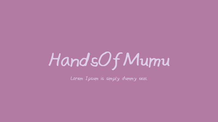 HandsOfMumu Font