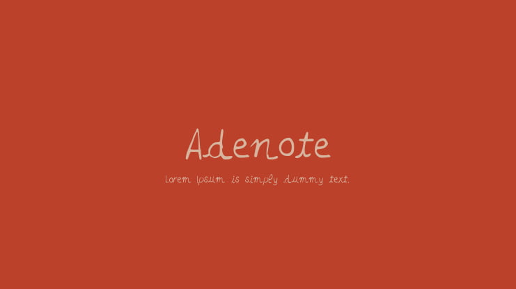 Adenote Font