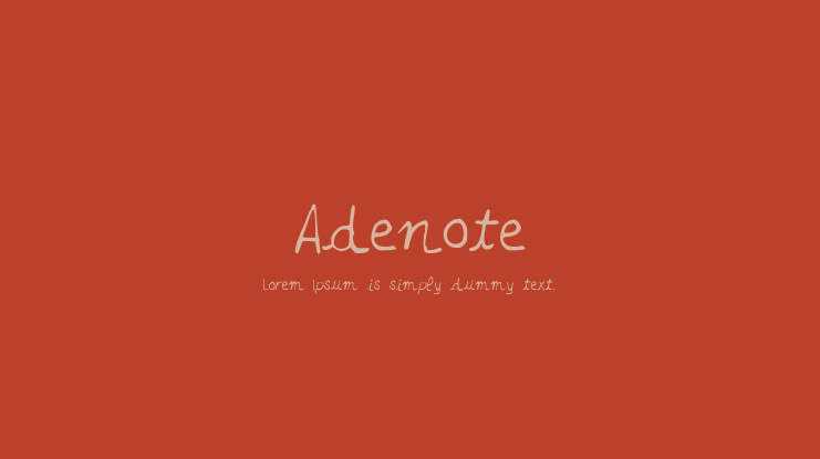 Adenote Font