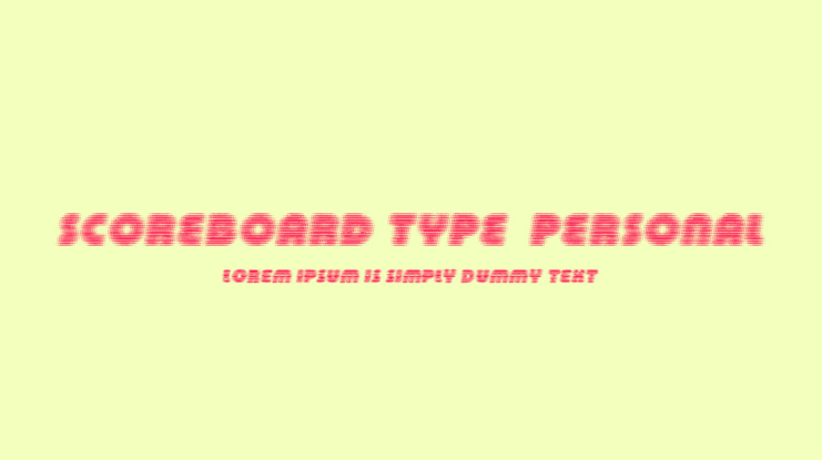 SCOREBOARD TYPE  PERSONAL Font
