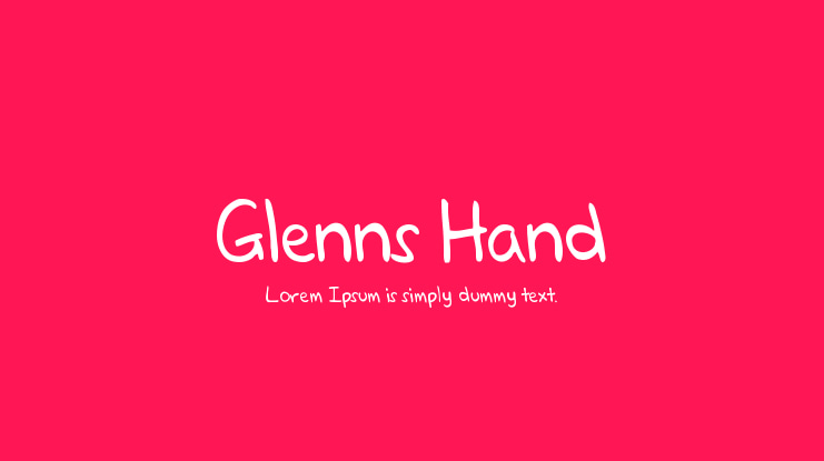 Glenns Hand Font