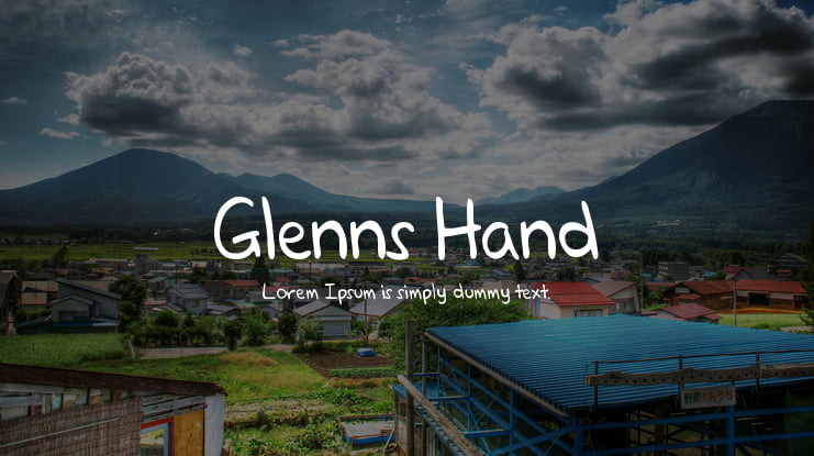 Glenns Hand Font