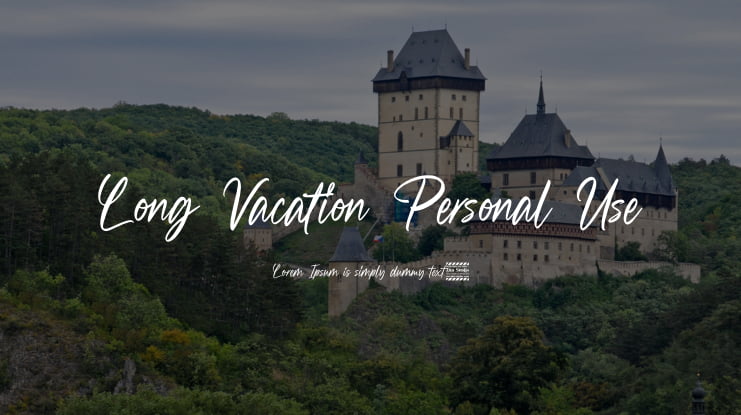 Long Vacation Personal Use Font