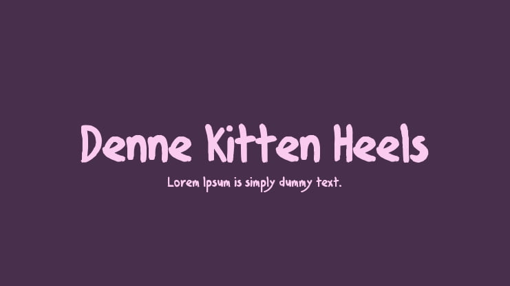 Denne Kitten Heels Font