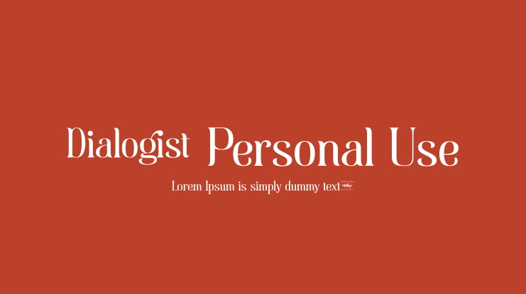 Dialogist Personal Use Font