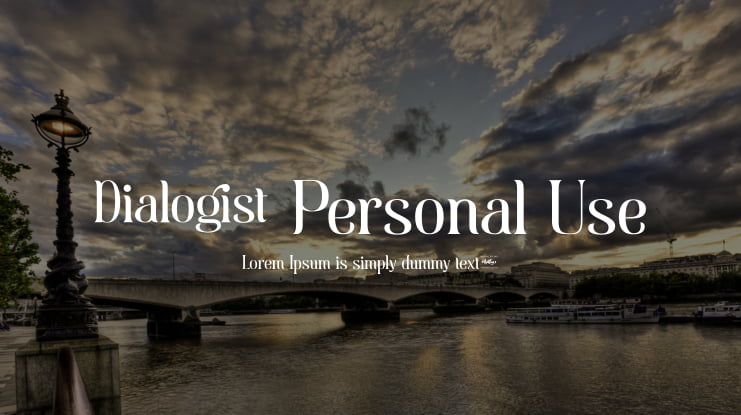 Dialogist Personal Use Font