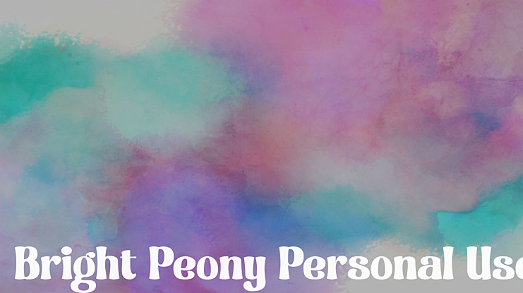 Bright Peony Personal Use Font