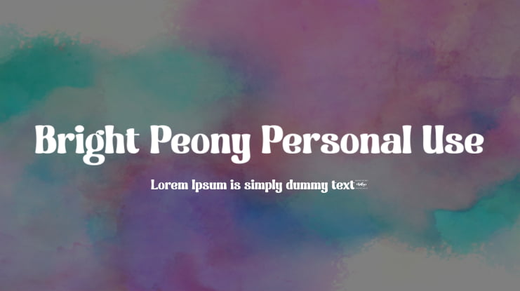 Bright Peony Personal Use Font