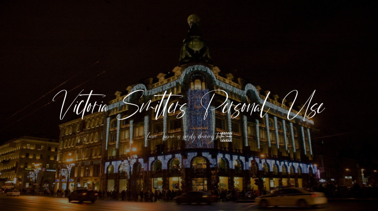 Victoria Smitters Personal Use Font