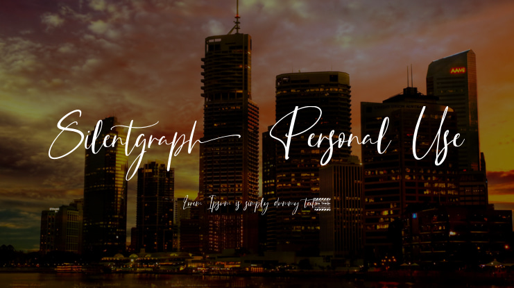 Silentgraph Personal Use Font