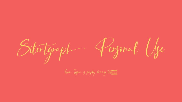 Silentgraph Personal Use Font