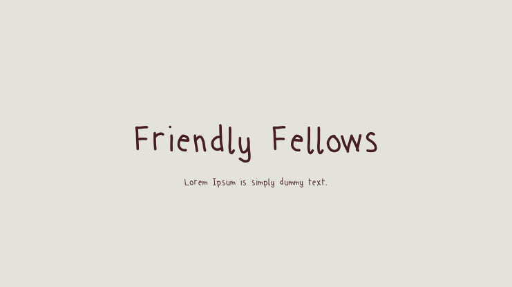 Friendly Fellows Font