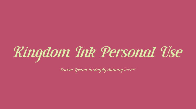 Kingdom Ink Personal Use Font