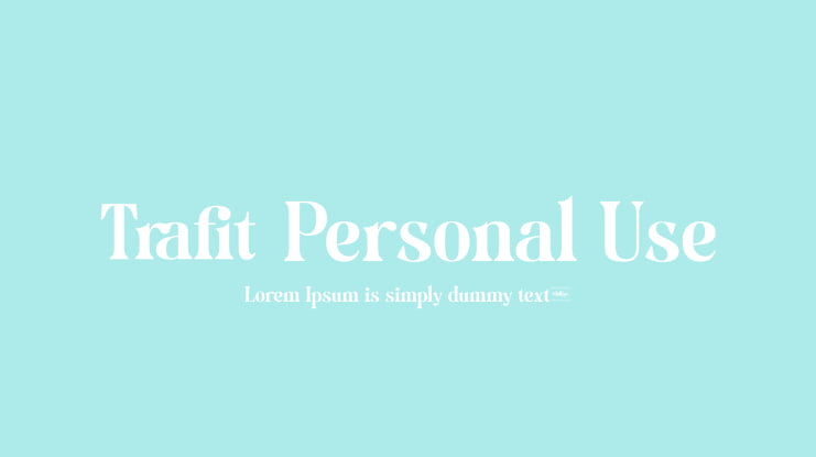 Trafit Personal Use Font