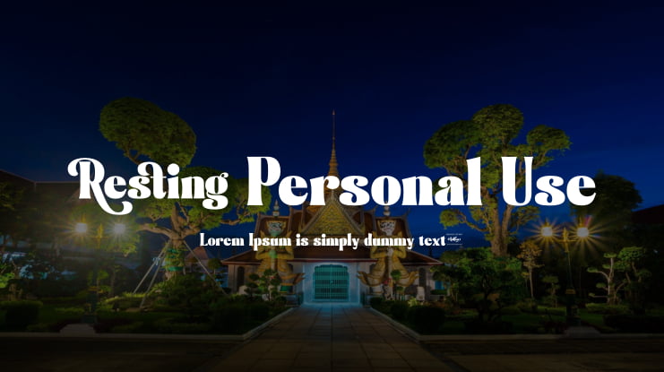 Resting Personal Use Font