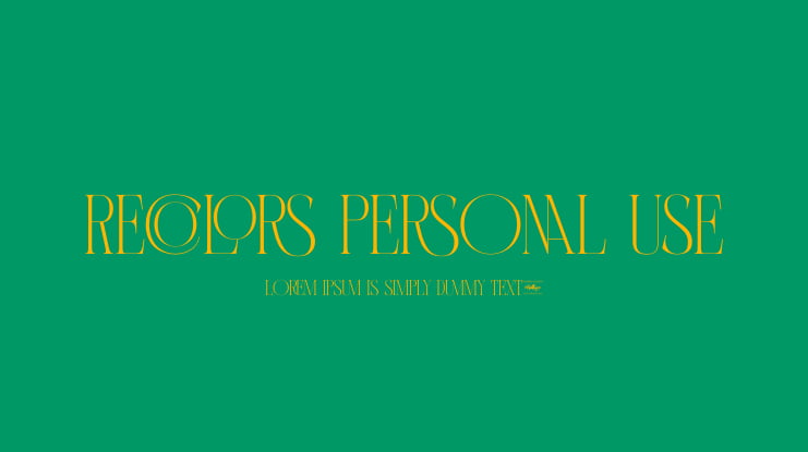 Recolors Personal Use Font