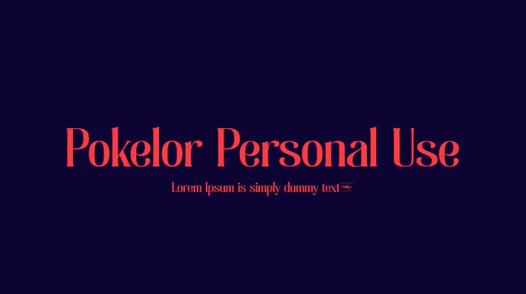 Pokelor Personal Use Font