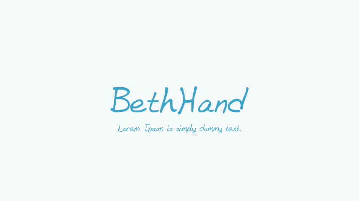 BethHand Font