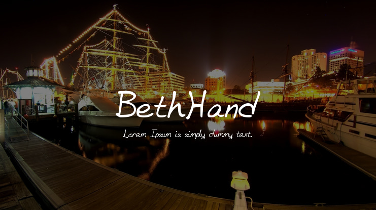 BethHand Font