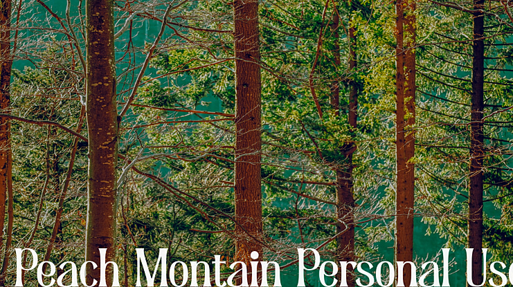 Peach Montain Personal Use Font